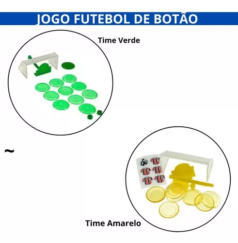 Futebol Jogo De Botão Para Crianças Adultos Brincar E Jogar Cor  Verde/amarelo