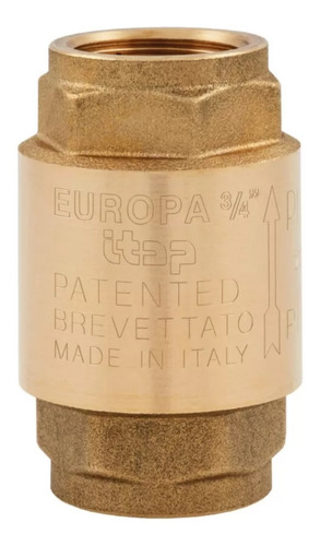 Valvula Check 3/4 Europa Italiana 100% Cobre Original Itap