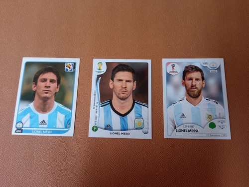 Messi Mundial 2010, 2014 Y 2018 Panini