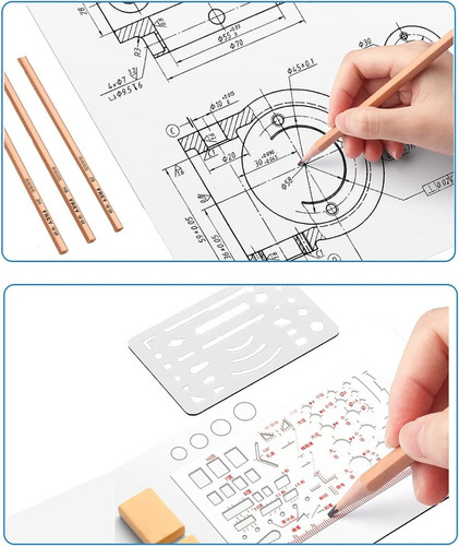 . 20pcs Compás De Precisión Escolar Profesional Mina