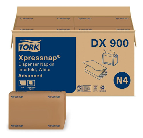 Tork Xpressnap Dx900 P/ N4 12x500 White Advanced