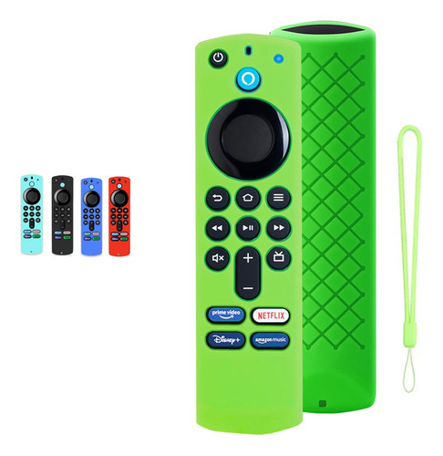 Funda Control Para Amazon Fire Tv Stick 4k Alexa Case Verde Lima