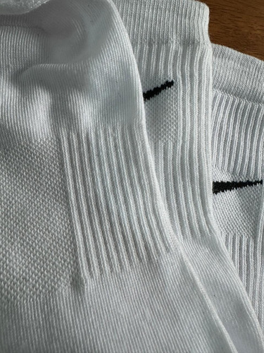 Calceta 3/4 Blanca 12 Pares /n/i/k/e/ 100% Algodón Blanco Liso U