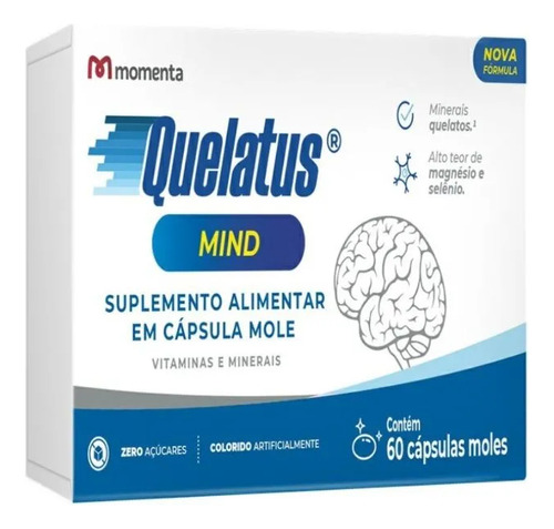 Quelatus Mind 60 Cápsulas Suplemento Vitamínico Sabor Sem Sem