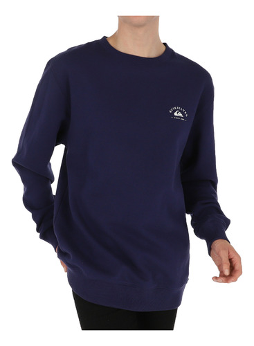 Polerón Quiksilver Big Logo Crew Neck Hombre Azul Marino