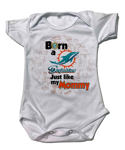 Pañalero Bebé Delfines De Miami Like My Daddy O Mommy