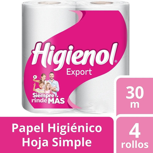 Papel Higienico Higienol Export 4 Rollos X 30 Mts - 10 Paq.