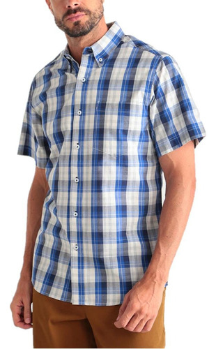 Camisa Para Hombre Regent Street Color Azul/blanco