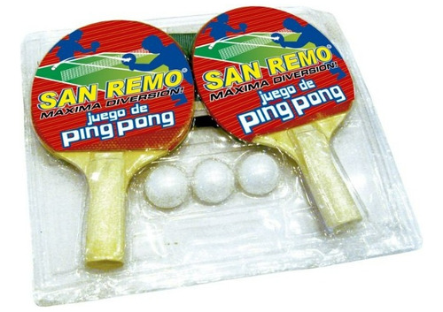 Set De Ping Pong Con 3 Pelotas Y Red 102838 San Remo