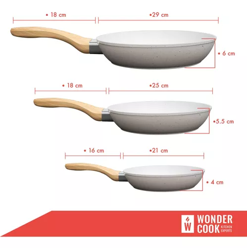 Juego de 3 Sartenes Stone Antiadherentes Flavor Pan – Ecocinare