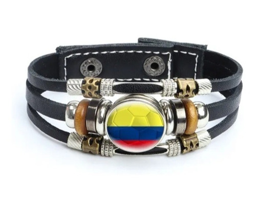 Pulsera Bandera Colombia Broche Ajustable Incluye Caja 