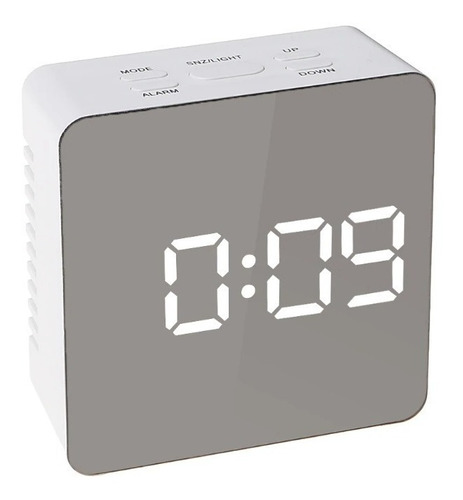 Reloj Digital Despertador Termómetro Led Mirror Hogar Oficin