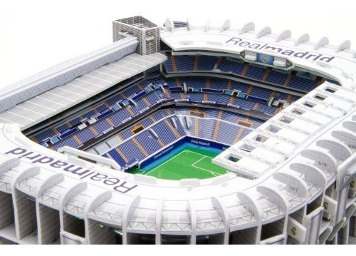 Maqueta Estadio 3d Para Armar Con Luces! Cancha Real Madrid