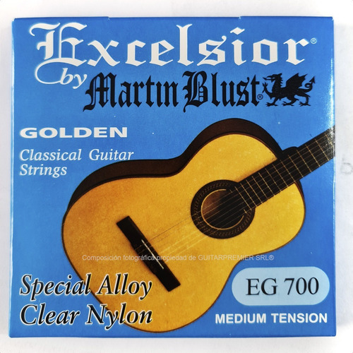 Imagen 7 de 8 de Cuerda Encordado Guitarra Criolla Clasica Martin Blust Eg700