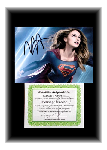 Melissa Benoist Supergirl Kara Danvers Autógrafo En Foto 5x7