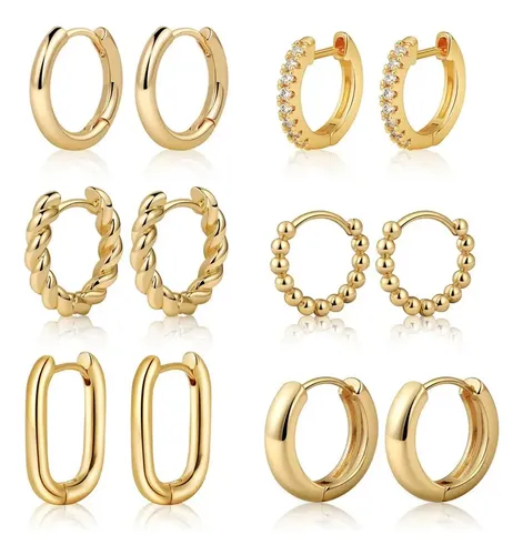Ferizzia 1 Par De Aretes De Flores Doradas Para Mujer – Pendientes Elegantes De Metal, Ideales Para Fiestas, Bodas Y Uso Diario