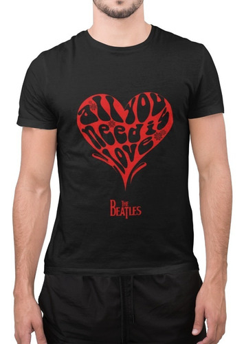 Polera Unisex The Beatles Rock&roll Love Estampado Algodon