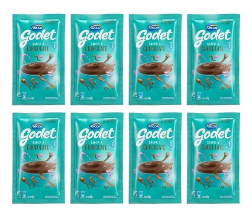 Postre Godet Sabor Chocolate Display X 8 Unidades