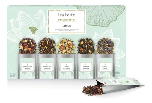 Té De Hoja Suelta Single Steeps Tea Forté Lotus 15pz