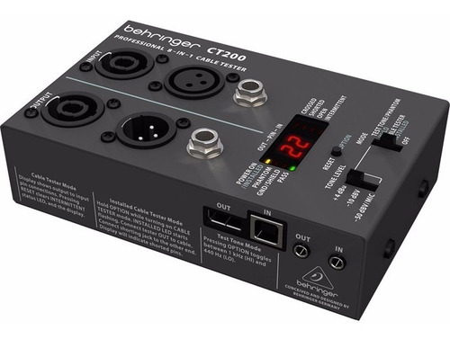 Behringer Ct-200 Probador Profesional De Cables 6 En 1 Color Negro