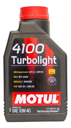 Óleo Motul 4100 Turbolight 10w40 1l Oleo Motul + Brinde Loja
