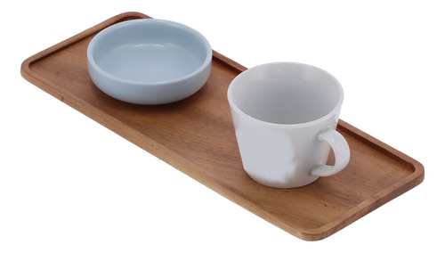 Set De Té, Bandeja De Madera De Nogal Pulida A Mano