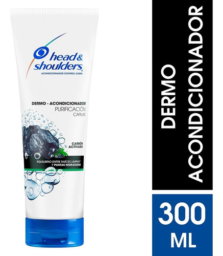 Head & Shoulders Purificación Capilar Carbón Activado Dermo Acondicionador 300 ml