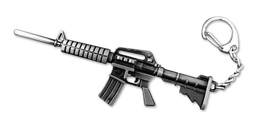 Chaveiro Arma Rifle M4a1 Prata | Free Fire Fortnite Pubg