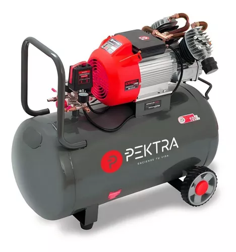 Compresor De Aire Pektra 220v 4hp 100lts 115psi 8bar 2850rpm Color  Gris/Rojo Fase eléctrica Trifásica