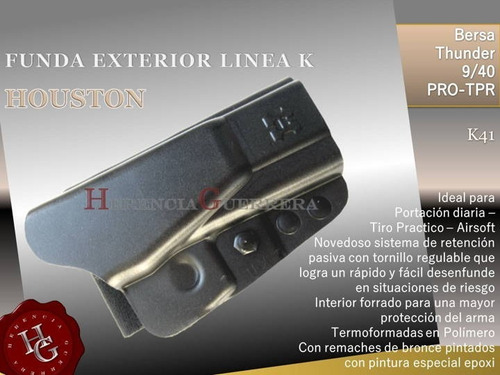 Imagen 2 de 7 de Pistolera Houston Funda K Ext Bersa Thunder Pro Tpr K41
