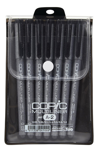 Caneta De Tinta Multiliner Copic Markers Mla2, Conjunto A-2