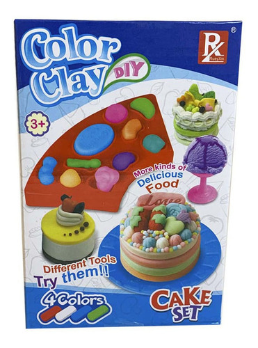 Juego De Masas Color Clay Set De Tortas Full