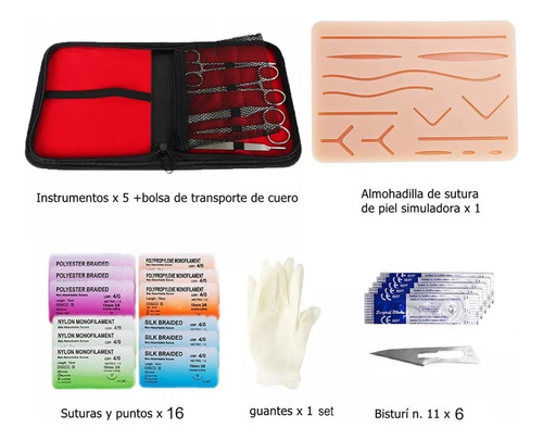 Kit De Práctica De Suturas Modelos Anatómicos Para Estudiant