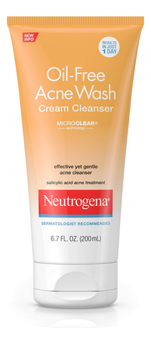 Crema Limpiadora Neutrogena Para El Acné Sin Aceite, 200 Ml