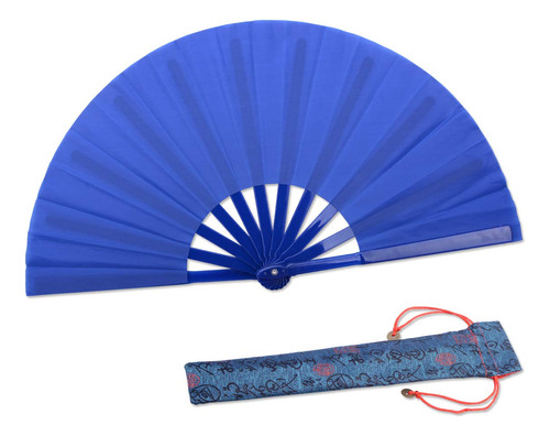 Honshen Ventilador De Mano Plegable Pequeño Azul, Plástic.