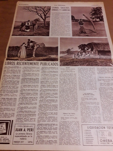 Diario La Prensa Chinas Gauchos Ombues Y Carretas 20/10 1968