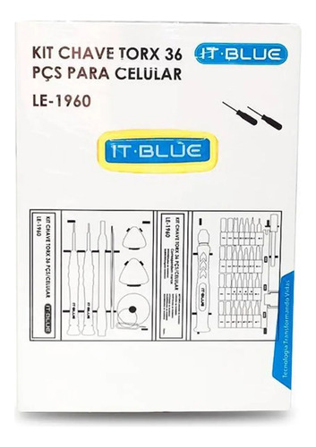 Kit Ferramentas Para Reparo De Celular Tablet Notebook 36pcs