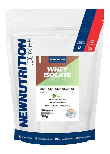 Whey Protein Isolado All Natural Capuccino 900g Newnutrition