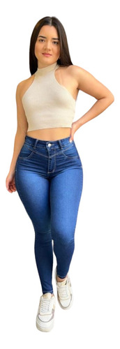 Jeans Mujer  Emporium, Ignacia Blue , Corte Colombiano 