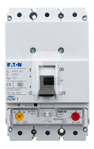 Nzmn1-a50 Eaton Moller - Interruptor Automatico Nzm, 3p, 50a