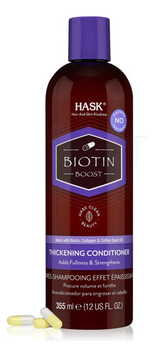 Acondicionador Espesante Hask Biotin Boost, 12 Onzas LĂquida