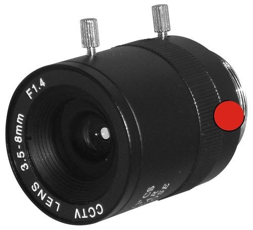 Lente Varifocal Para Camara Cctv Profesional 3.5-8mm Color Negro