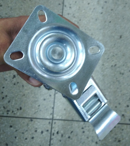 Rueda Negra Giratoria Con Freno Tipo Continental 4 Pulgadas