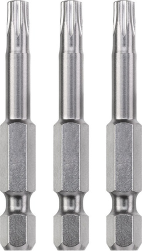 Set 3 Unidades Puntas 1/4  Industrial T15 Steel 50mm Torx 15