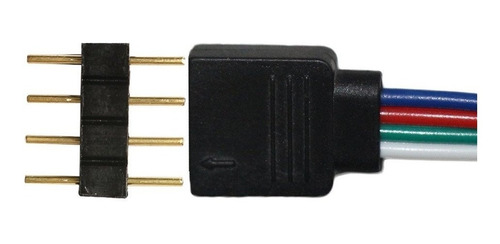 01 Emenda Conector Macho Fita Led 4 Pinos Rgb 5050 E 3528