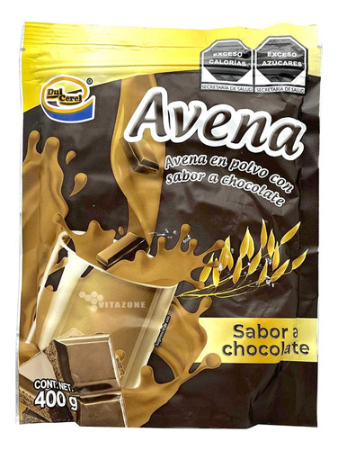 Leche De Avena En Polvo Sabor Chocolate 400 Grs Dul Cerel.