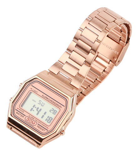 Reloj De Pulsera Digital Con Respaldo Led Y Correa Electróni