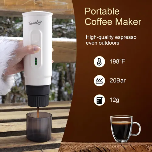 Cafetera Espresso Portátil Autocalentable 2 En 1 Con Café Mo