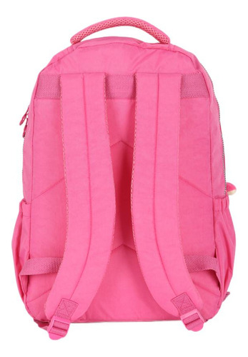 Mochila Classica De Costas Crinkle Dino Up4you Cor Rosa Desenho Do Tecido Liso
