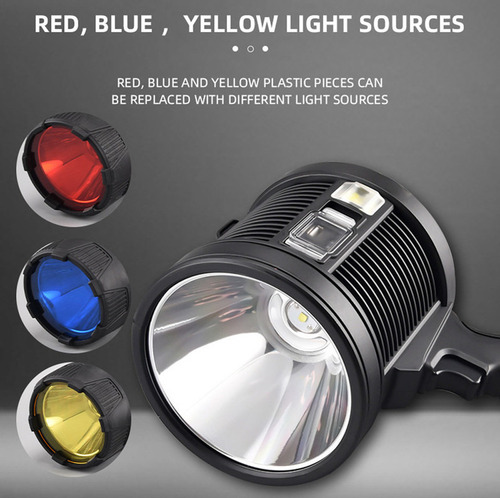 Proyector Led De Linterna De Mano De Alta Potencia, 90000 LĂș